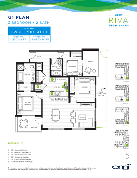 Floor plan for 3 beds, 2 baths, 1135 sqft